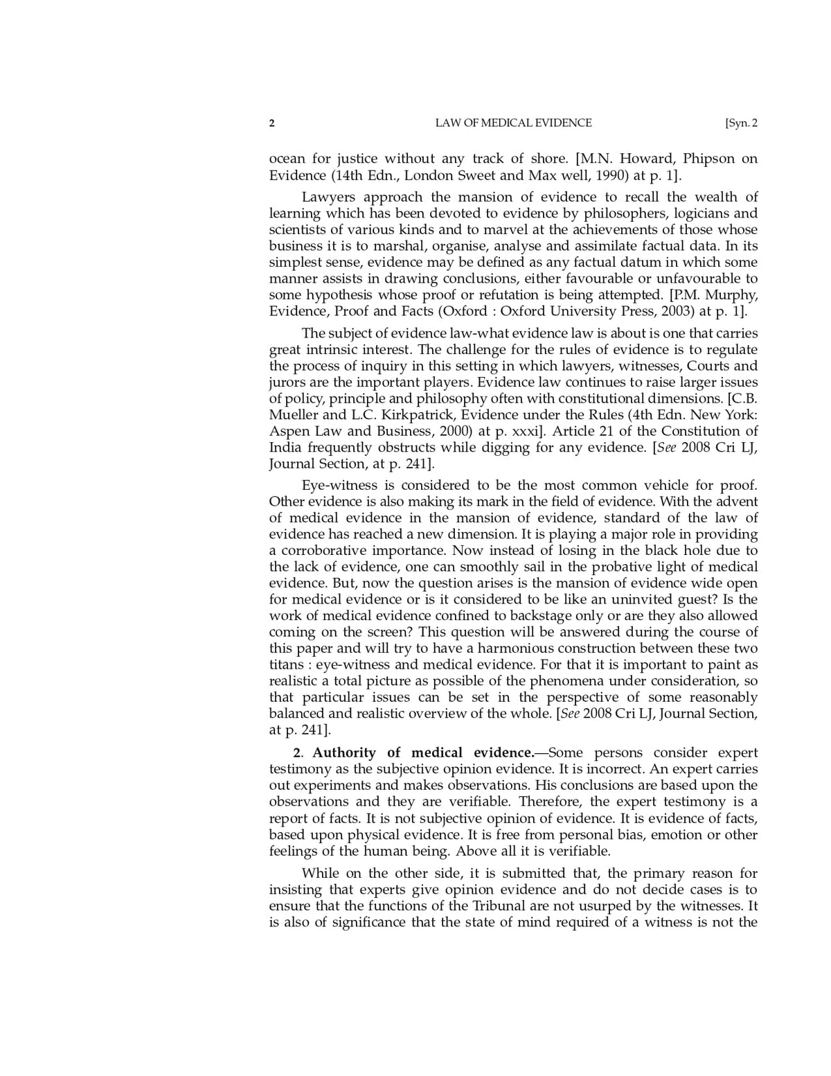 Medical Evidence | Death and Injury | Topic wise case laws on Medical Evidence | With Cross References to New Criminal Laws