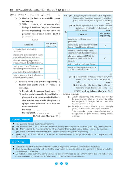 Oswaal IGCSE Topical Past Solved Papers l Biology (0610) | For 2027 Exam | With Oswaal AI