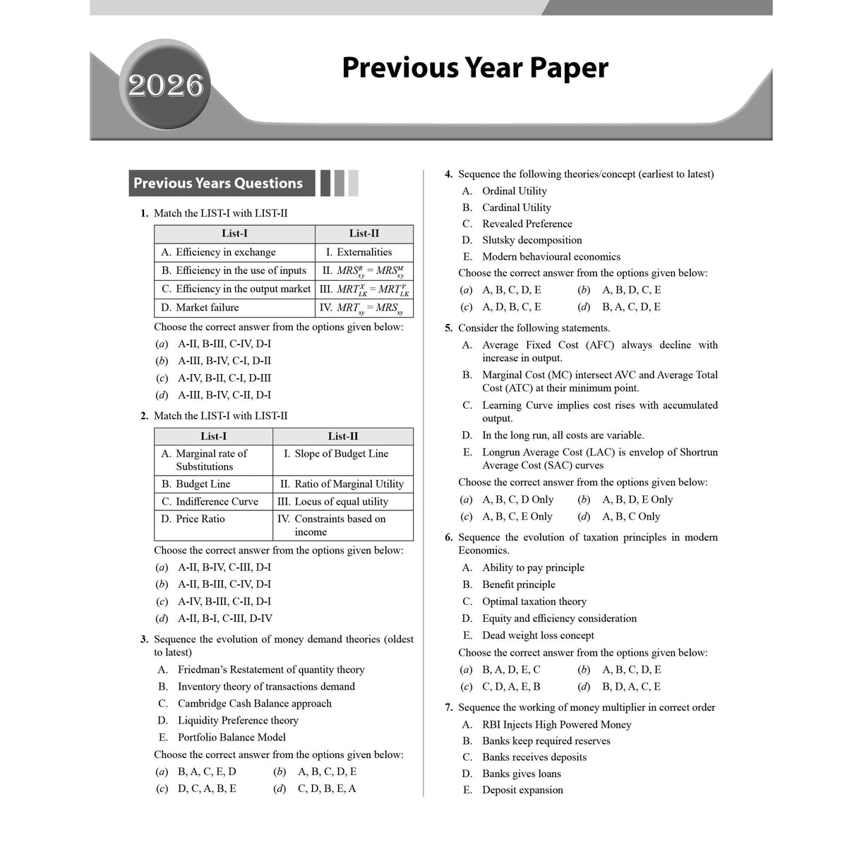 PW CUET PG Economics Concept Theory and 6 Years PYQ Book (2026-2021) | Ideal for JMI, BHU, DU, & Other Central & Universities