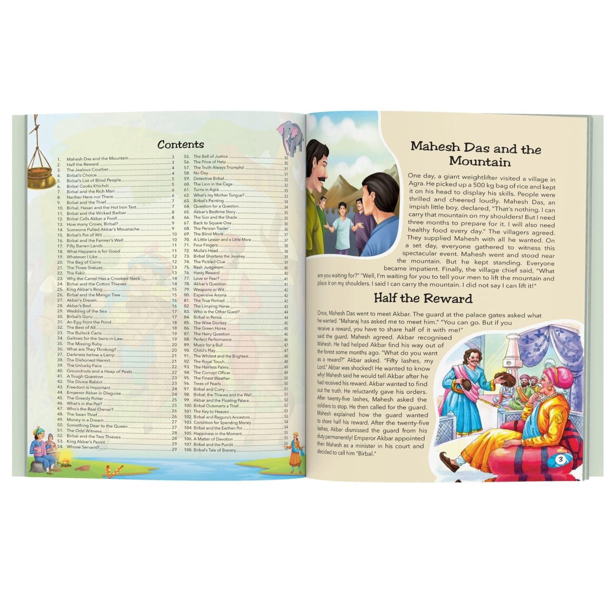 108 Akbar Birbal Stories (Illustrated) - Story Book for Kids - Classic Tales of India - Bedtime Stories 3 Years to 10 Years Old - English Short Stories for Children - Read Aloud to Infants, Toddlers