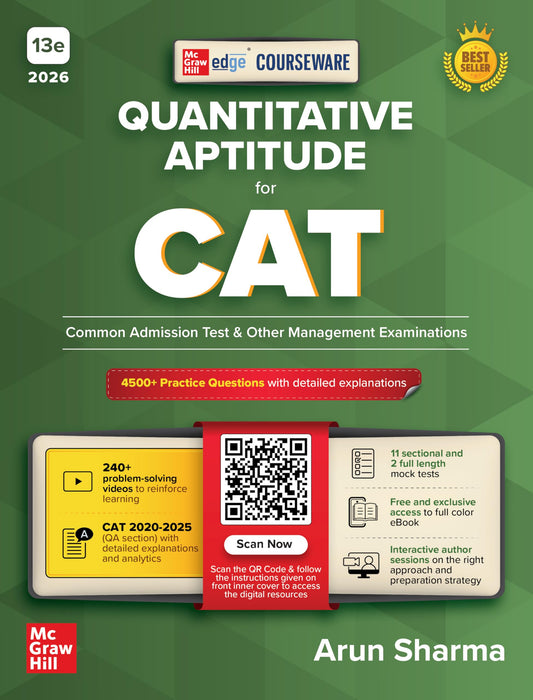 Courseware on Quantitative Aptitude, 13e for CAT 2026 by Arun Sharma | Solved QA PYQs(2020-25) | 4500+ Practice Questions | 240+ Problem-solving Author Videos | 13 Mock & Sectional Tests | Quants book
