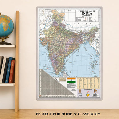 Political Map Of India | Latest Map Of India With The Two New Union Territories Of Jammu & Kashmir And Ladakh