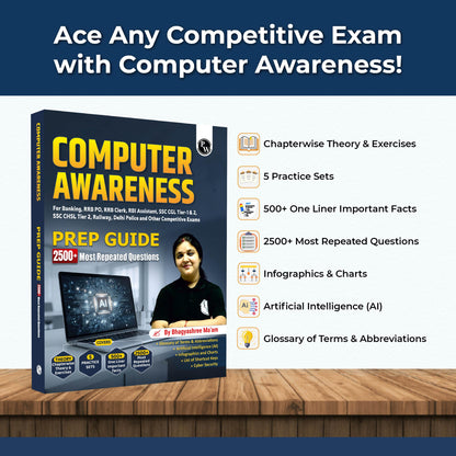 PW Computer Awareness Book 2026 | Chapterwise Theory and 2500+ Most Repeated Questions & PYQs By Bhagyashree Mam For Banking, Railway, RBI Clerk & Assistant, SSC, Delhi Police and Others Exams