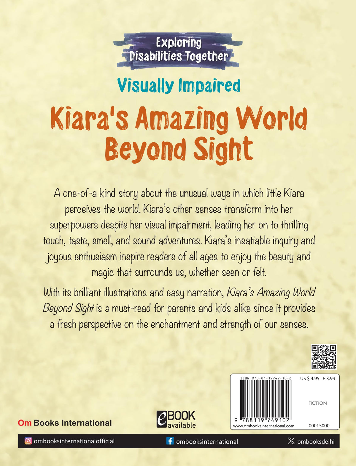 Kiara's Amazing World Beyond Sight: Visually Impaired - Exploring Disabilities Together