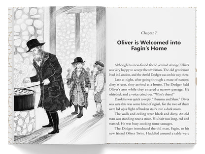 Oliver Twist : Illustrated Abridged Children Classics English Novel with Review Questions