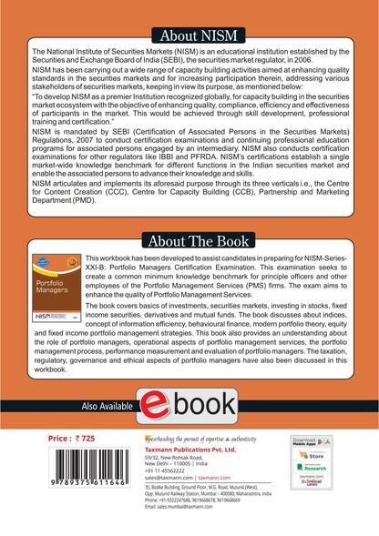 NISM X Taxmann's Portfolio Managers – Practice-Grade Guide to Portfolio Management in India—Spanning Asset Classes | Portfolio Theory | Risk | Strategy | Performance | SEBI Regulatory Framework