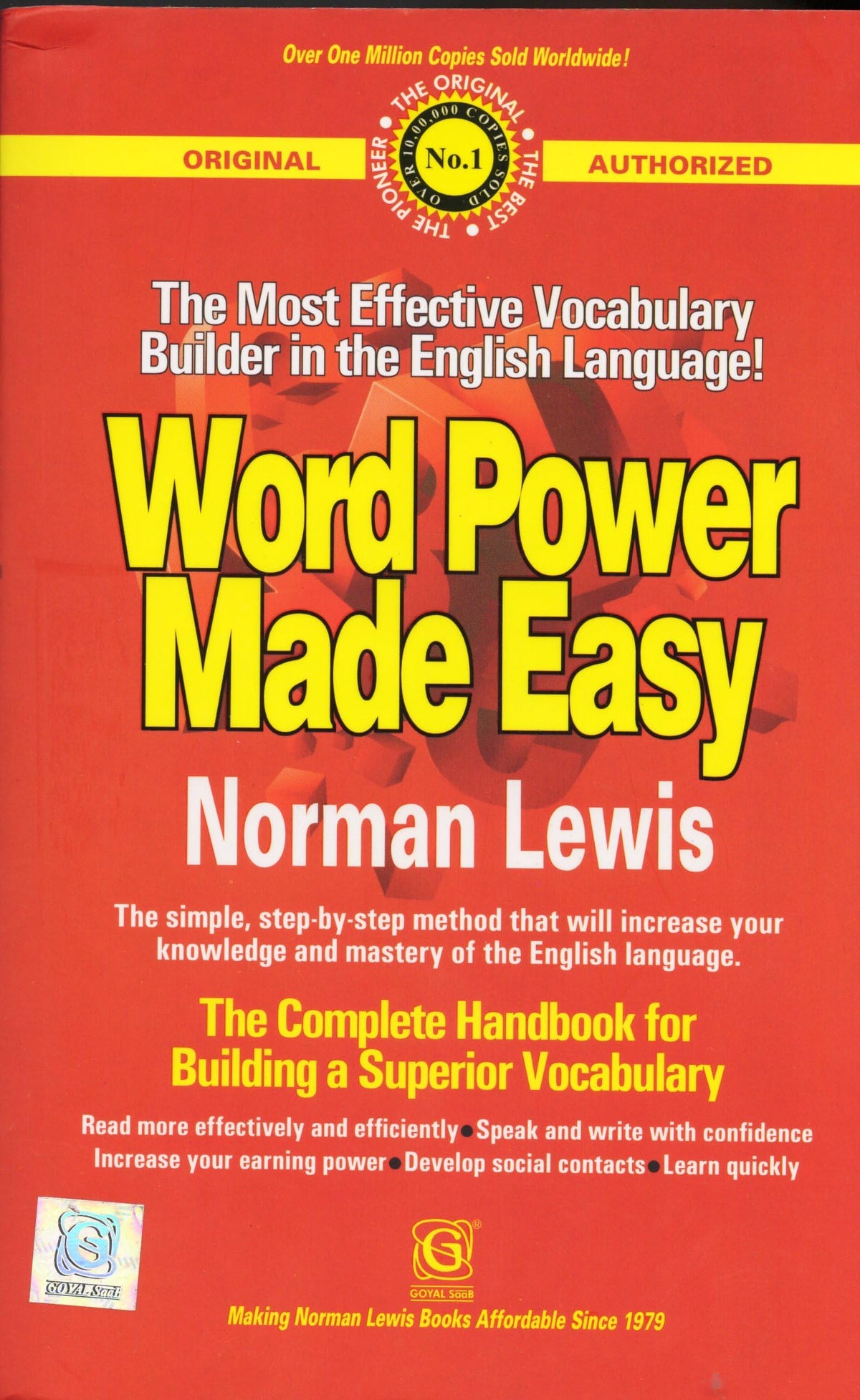 WORD POWER MADE EASY - Norman Lewis - The Complete Handbook for Building a Superior Vocabulary [ORIGINAL RED BOOK WITH HOLOGRAM & AUTHORISED] - 2026 Reprinted for 2027 Exams