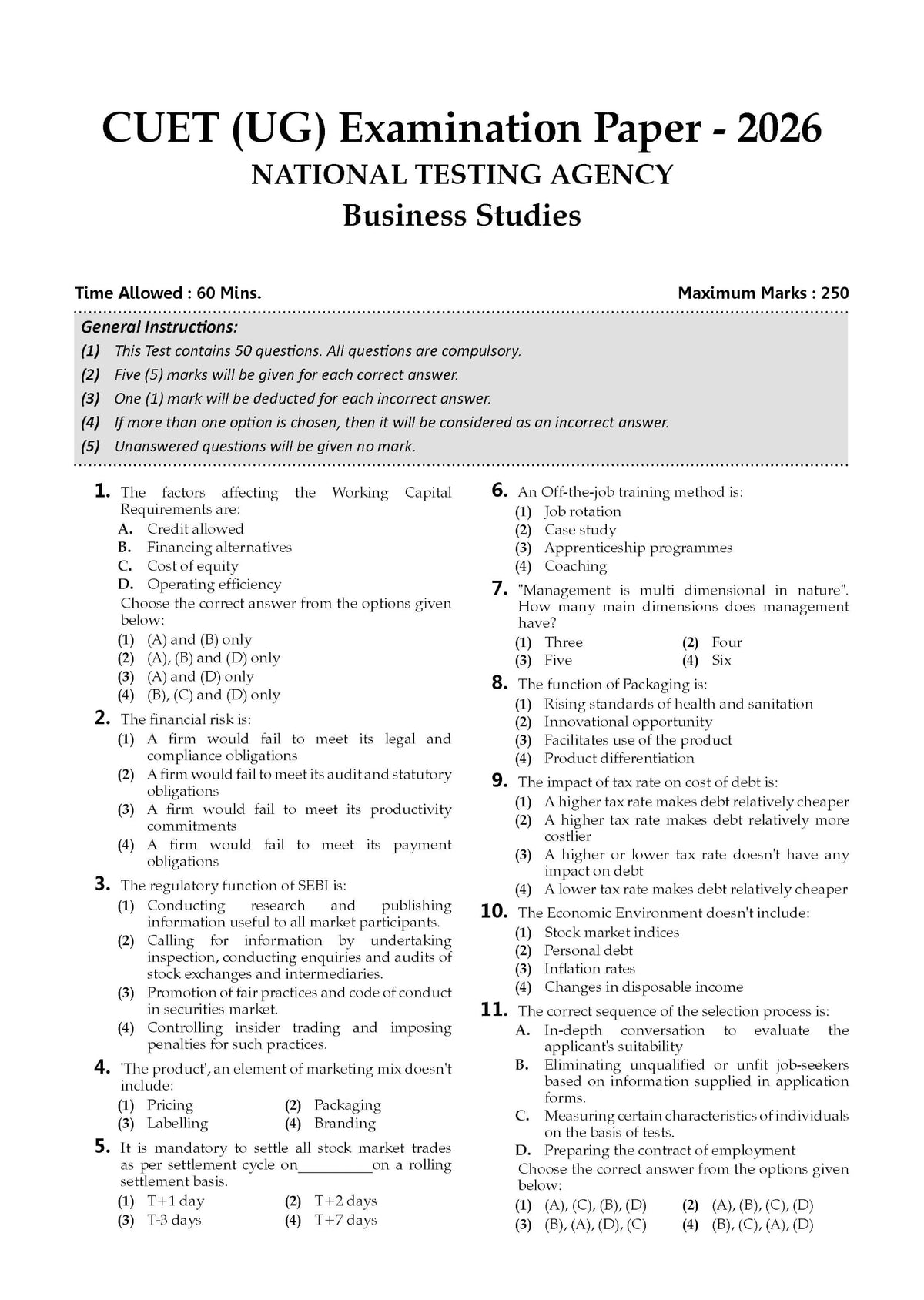 Oswaal NTA CUET (UG) Chapter-wise Solved Papers Question Bank | Business Studies | PYQs (2022–2026) NCERT aligned MCQs | With Solved Paper 2026 | For 2027 Exam | With Oswaal AI