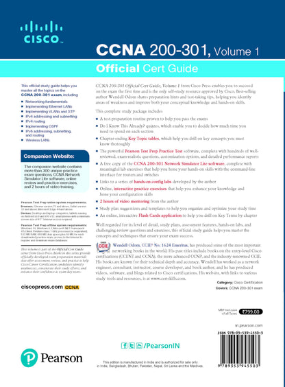 CCNA 200-301 OFFICIAL CERT GUIDE, VOLUME 1