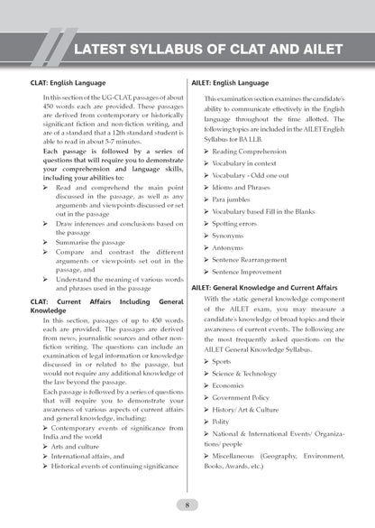 Oswaal CLAT (UG) and AILET| 7 Years' Chapter-wise and Topic-wise Solved Papers| (2020 -2025) | For 2027 Admission Test