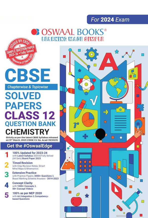 Oswaal CBSE Chapterwise Solved Papers 2023-2014 Chemistry Class 12th (For 2024 Board Exams) 