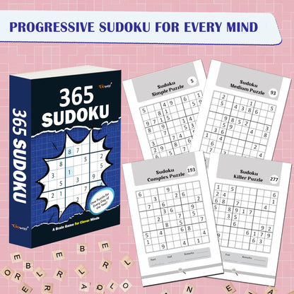 365 Sudoku :- Brain Training Sudoku Puzzle Book, Sudoku puzzle book, Brain Booster sudoku book, 365 sudoku puzzles book, Classic Sudoku Puzzle Book, Travel-sized sudoku puzzle book