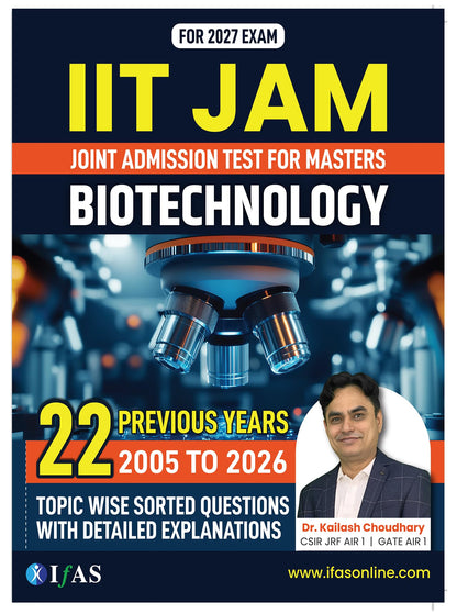 IIT JAM Biotechnology and TIFR Biology Previous Year Solved Paper Book- Topicwise Sorted PYQs with Detailed Explanation - 22 Years (2005 - 2026) | ... (TIFR Biology & IIT JAM Biotechnology Book)