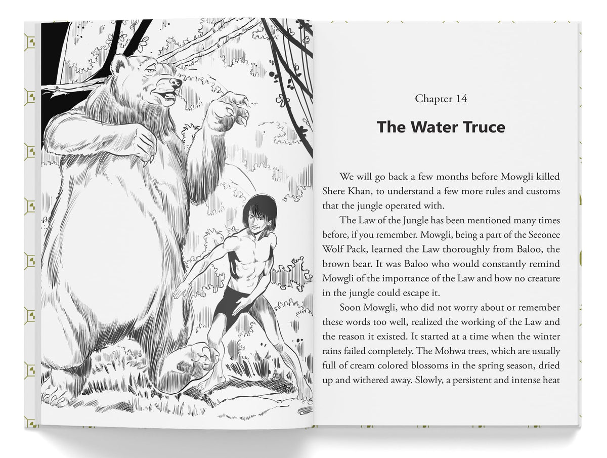 The Jungle Book | Illustrated Abridged Children Classics English Novel With Review Questions (Hardback)