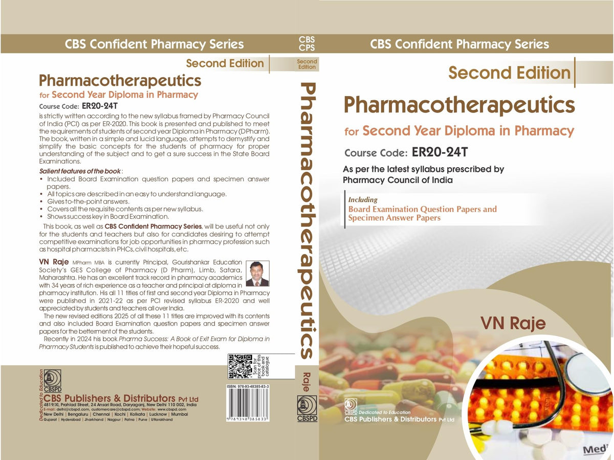 CBS Confident Pharmacy Series | Pharmacotherapeutics | for Second Year Diploma in Pharmacy 2/e