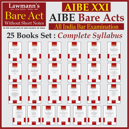 AIBE Bare Acts without Notes | 25 Books Set Combo | Full Syllabus with 50+ Acts with New Criminal Laws BNSS, BNS, BSA | As per Bar Council of India Guidelines | Edition 2026