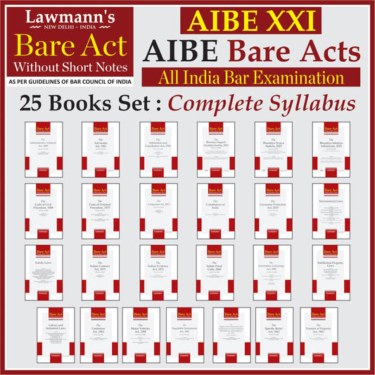 AIBE Bare Acts without Notes | 25 Books Set Combo | Full Syllabus with 50+ Acts with New Criminal Laws BNSS, BNS, BSA | As per Bar Council of India Guidelines | Edition 2026