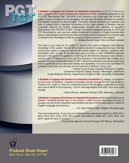 A Handbook of Language and Literature in English for Competitive Examinations