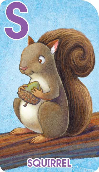 School Zone Go Fish Alphabet Game Cards: Preschool, Kindergarten, 1st Grade, ABC's, Matching, Uppercase and Lowercase Letters, Word-Picture Recognition, Animals, Ages 4+, Packaging May Vary 