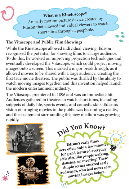 Thomas Edison Biography for Kids Age 6–12 Years – Inspiring Illustrated Biography Book from Icons of Inspiration Series | Discover Invention, Curiosity & Innovation