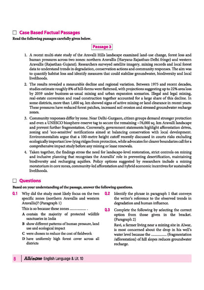 Arihant All in One English Language & Literature Class 10 for CBSE Exam 2026-27 | NCERT Based Complete Theory, Practice Exercises, CBQs, A-R,Sample Papers & Mind Maps | Revised Edition Latest Syllabus