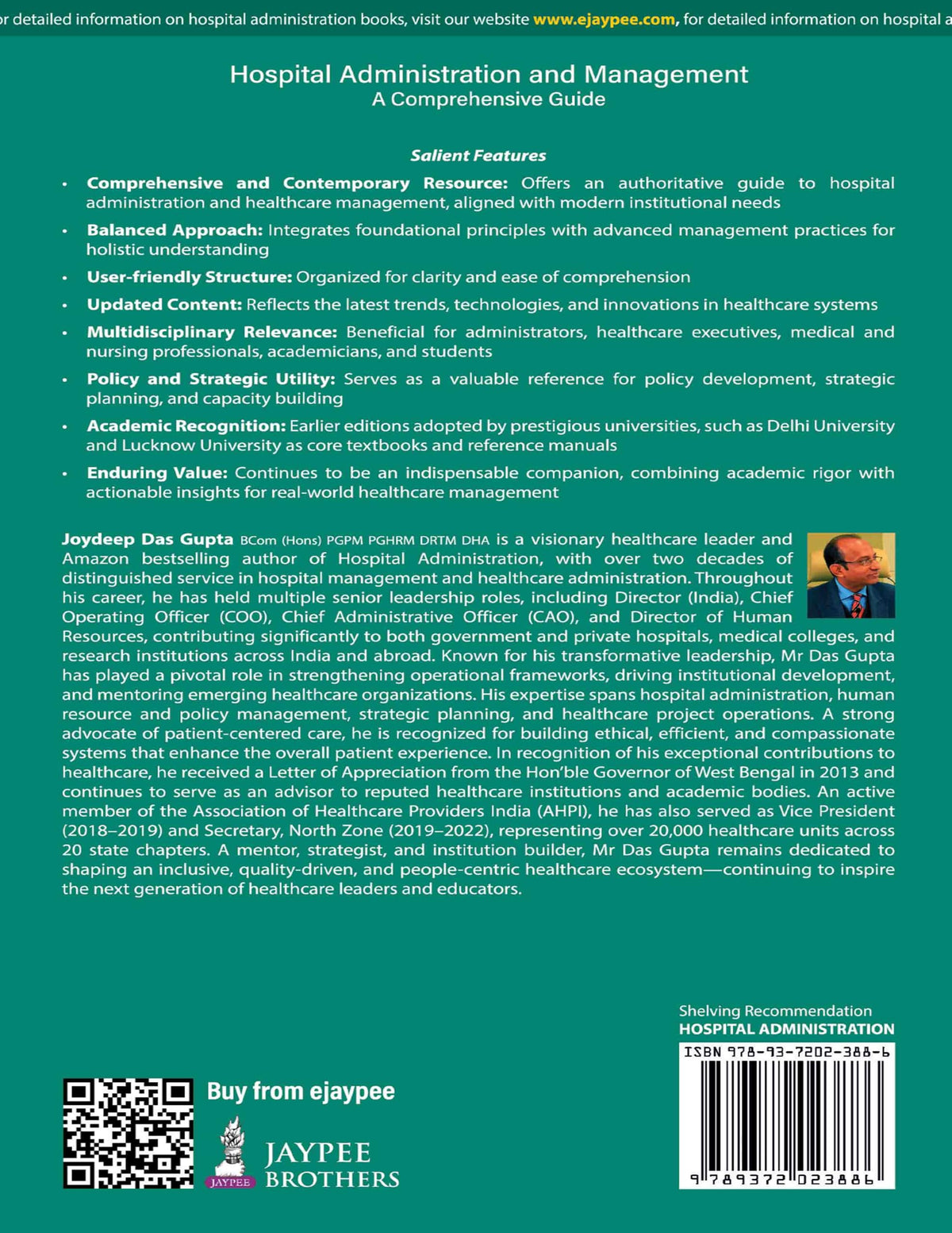 Hospital Administration & Management, 4/E for BHA, MHA and MBA Healthcare Students | AI in Healthcare, Hospital Operations, Crisis Management and Support Services Handbook