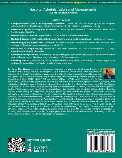 Hospital Administration & Management, 4/E for BHA, MHA and MBA Healthcare Students | AI in Healthcare, Hospital Operations, Crisis Management and Support Services Handbook