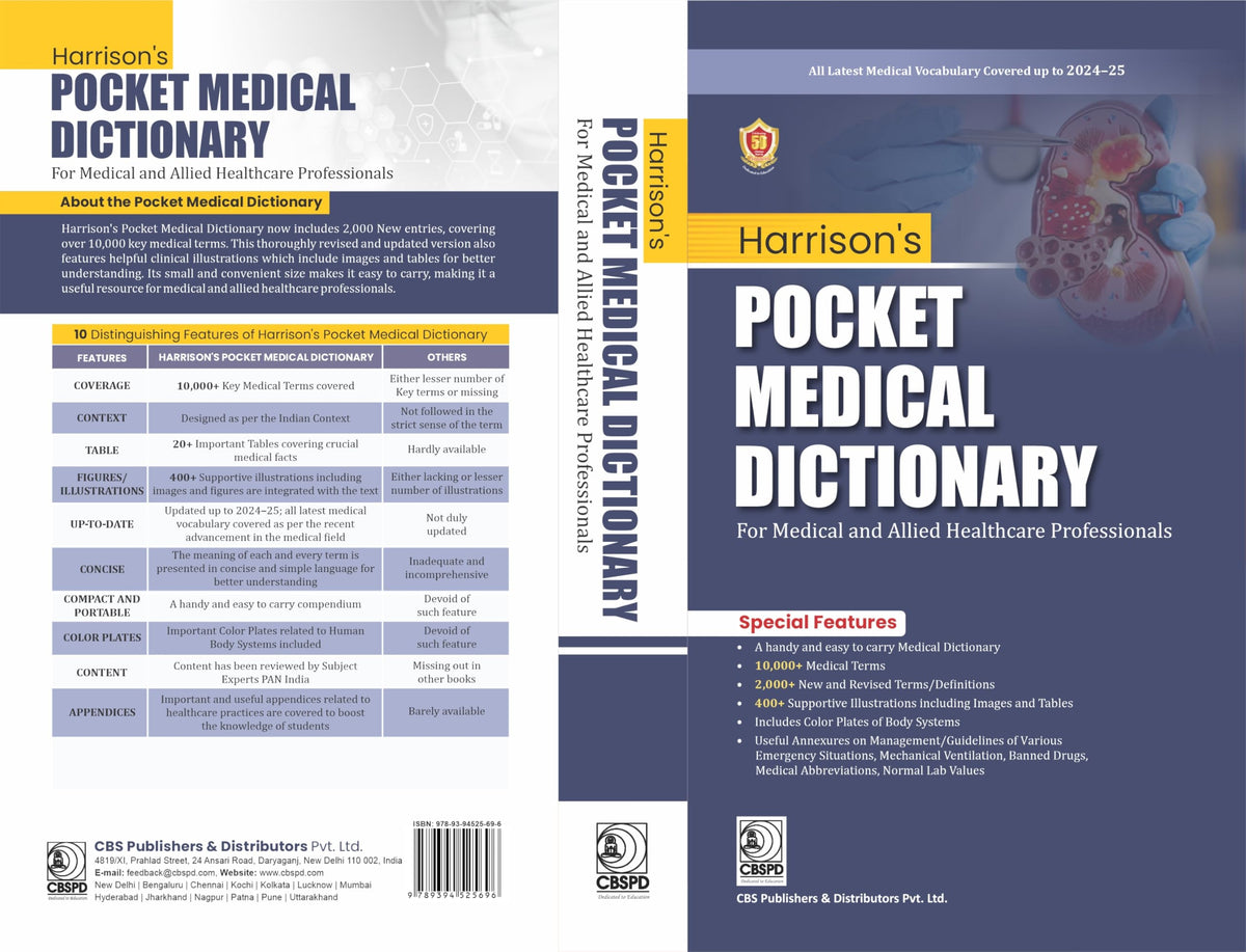HARRISON'S POCKET MEDICAL DICTIONARY FOR MEDICAL AND ALLIED HEALTHCARE PROFESSIONALS (PB 2025)