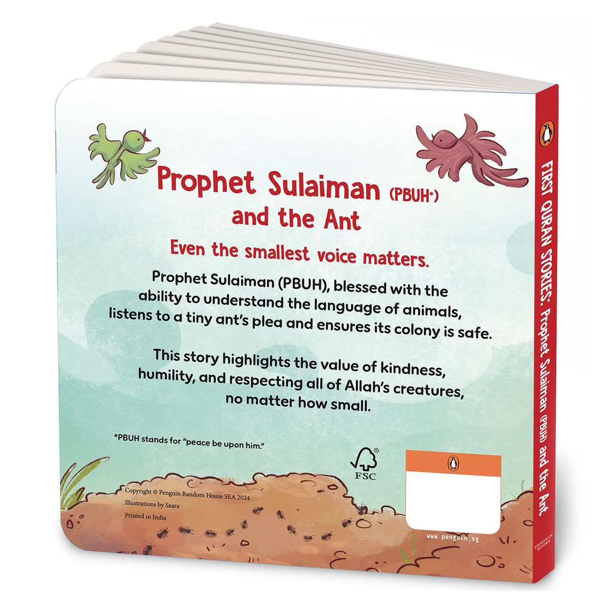 First Quran Stories: Prophet Sulaiman (PBUH) and the Ant: An Illustrated Story Book for Kids About Prophet | Inspirational Islamic Story | Teaches About Kindness, Respect & Wisdom | Ages 5+ [Select Learning]
