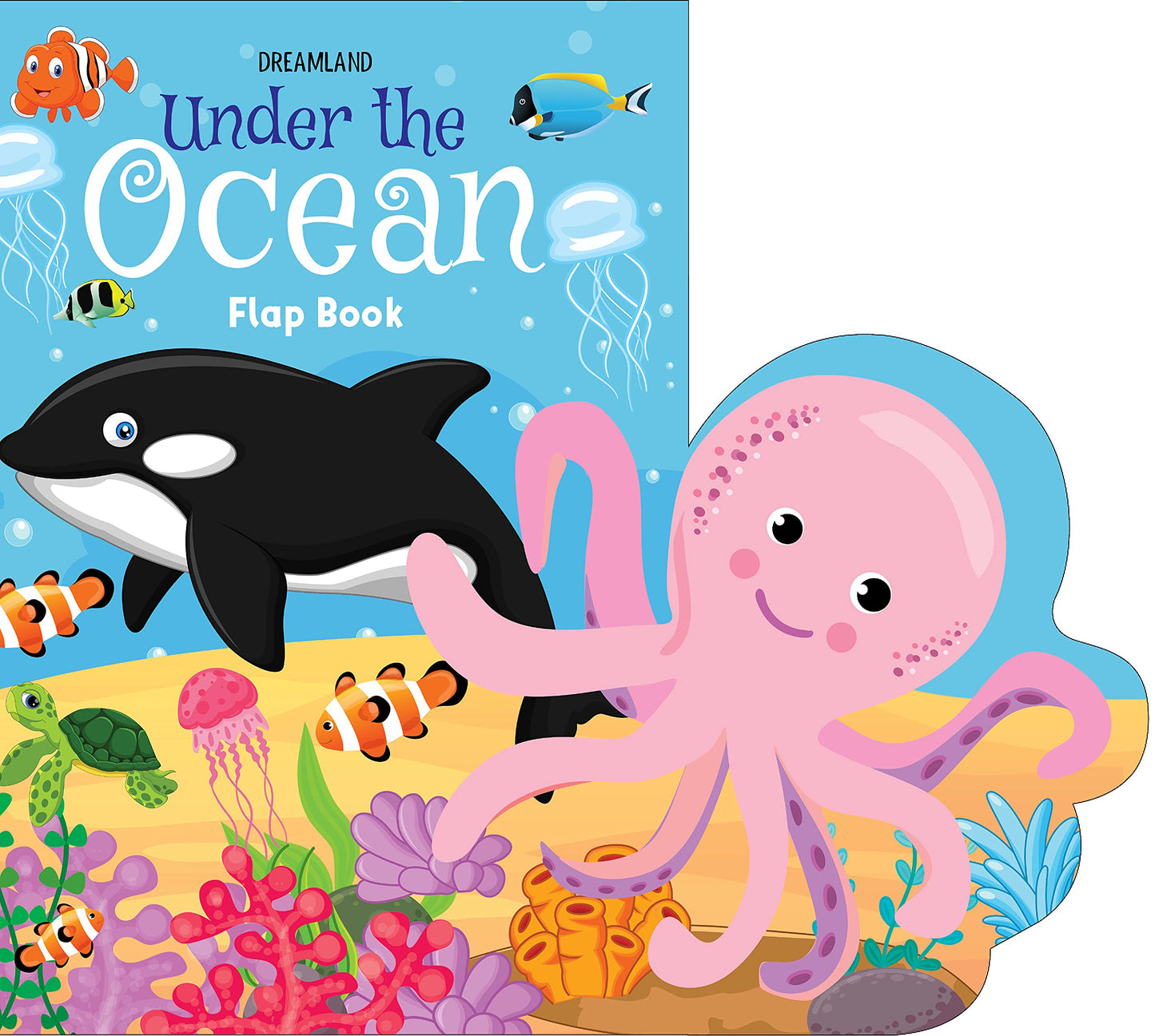 Under the Ocean - Lift The Flap Book with Bright and Colourful Pictures- Early Learning Book for Children Age 3-6 Years 