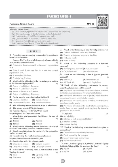 Oswaal CBSE Class 11 Accountancy Question Bank | Chapter & Topic-wise Solved Papers (2017–2026) | Based on Latest Syllabus (April 2026) | Includes 2026 Papers | For 2027 Exam