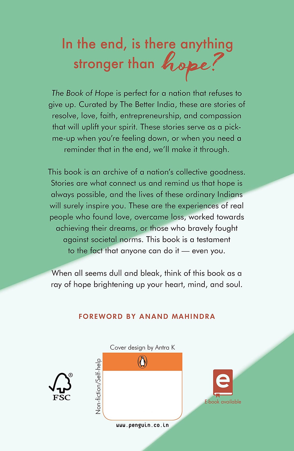 The Book of Hope: Extraordinary Stories of Ordinary Indians | Must Read Penguin Books | Foreword by Anand Mahindra