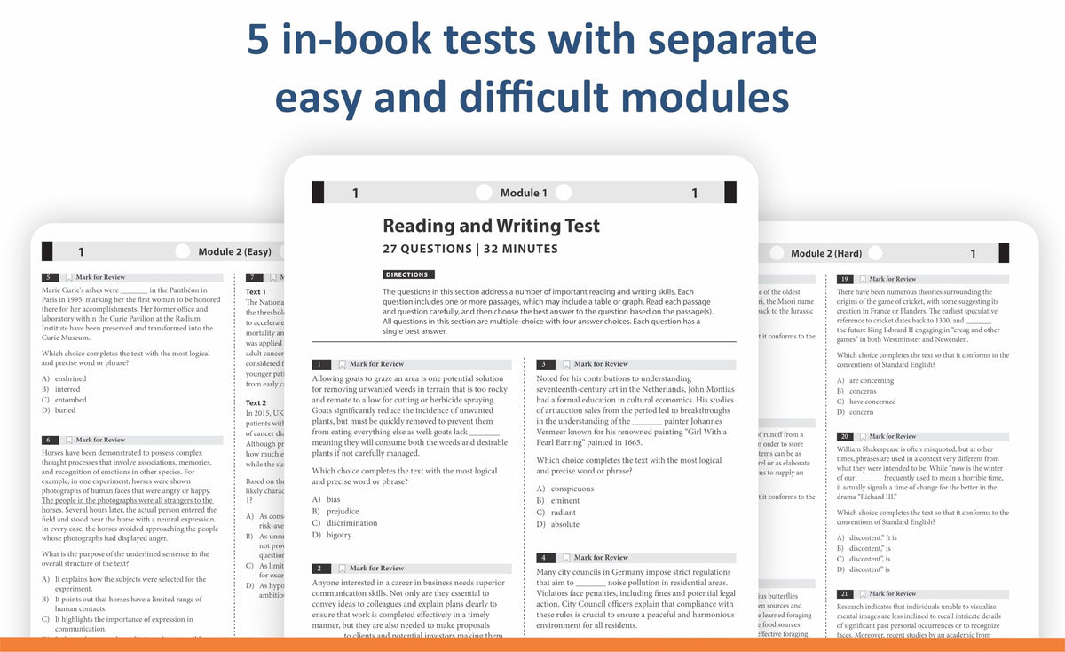 Digital SAT Practice Tests: 900+ SAT Practice Questions | 5 Full-Length Tests with Detailed Explanations, Adaptive Online Tests & Free Scoring Tool for 2026 Exam
