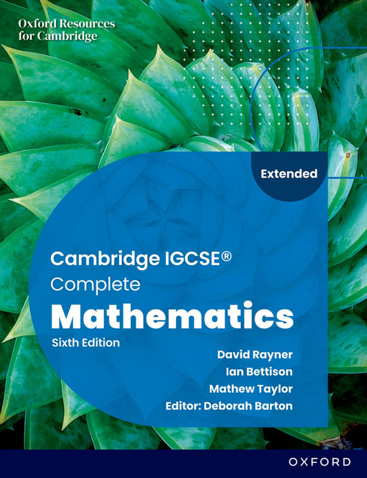 Cambridge IGCSE Complete Mathematics Extended 6th Edition