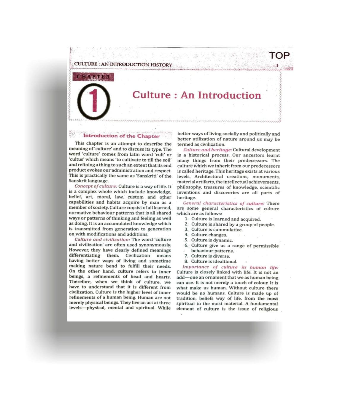 TOP NIOS Indian Culture & Heritage Guide Class 10 (T-223)