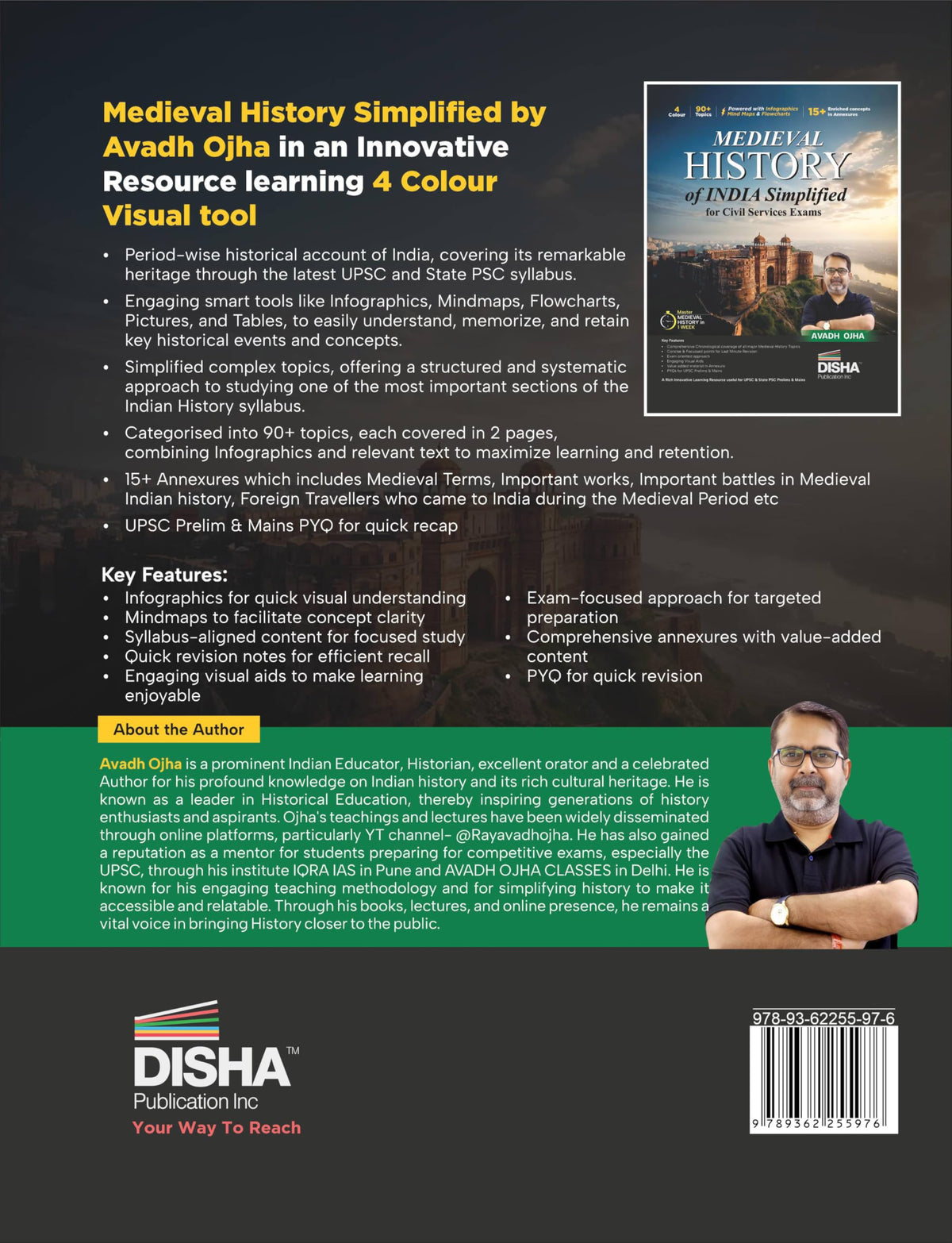 Disha Medieval History of India Simplified for UPSC & State PSC Civil Services Exams | 4 color Book Powered with Infographics, Mindmaps, Pictures & Tables