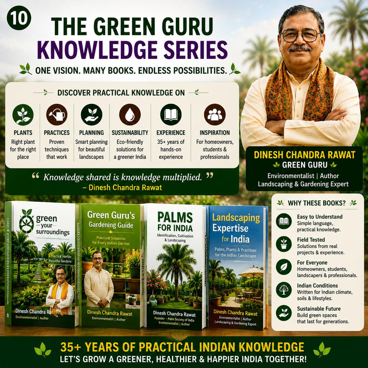 Terrace Gardening for Indian Homes: Complete Guide to Rooftop Gardening, Plants, Design & Care (Green Guru Knowledge Series)