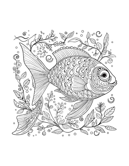 Mandala Sea Animals Art Coloring Book for Kids | 30 Ocean-Themed Mandala Designs to Enhance Art Coloring, Drawing & Focus | High Quality Premium Paper | Perfect Gift for Children & Teens