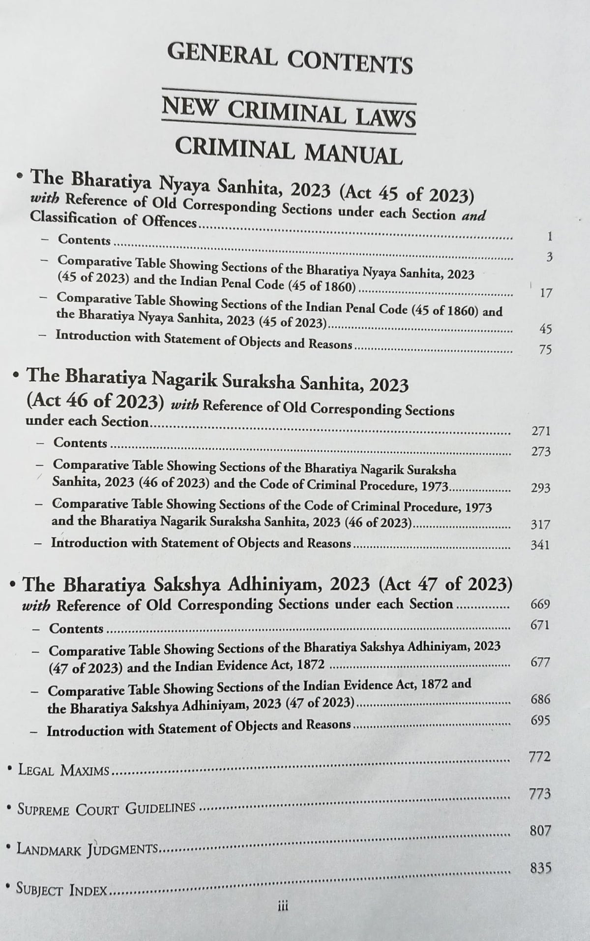New Criminal Laws | Criminal Manual – Criminal Major Acts | Edition 2026 | Bharatiya Nyaya Sanhita 2023, Bharatiya Nagarik Suraksha Sanhita 2023 & ... Major Acts (New Criminal Laws 2026 Edition))