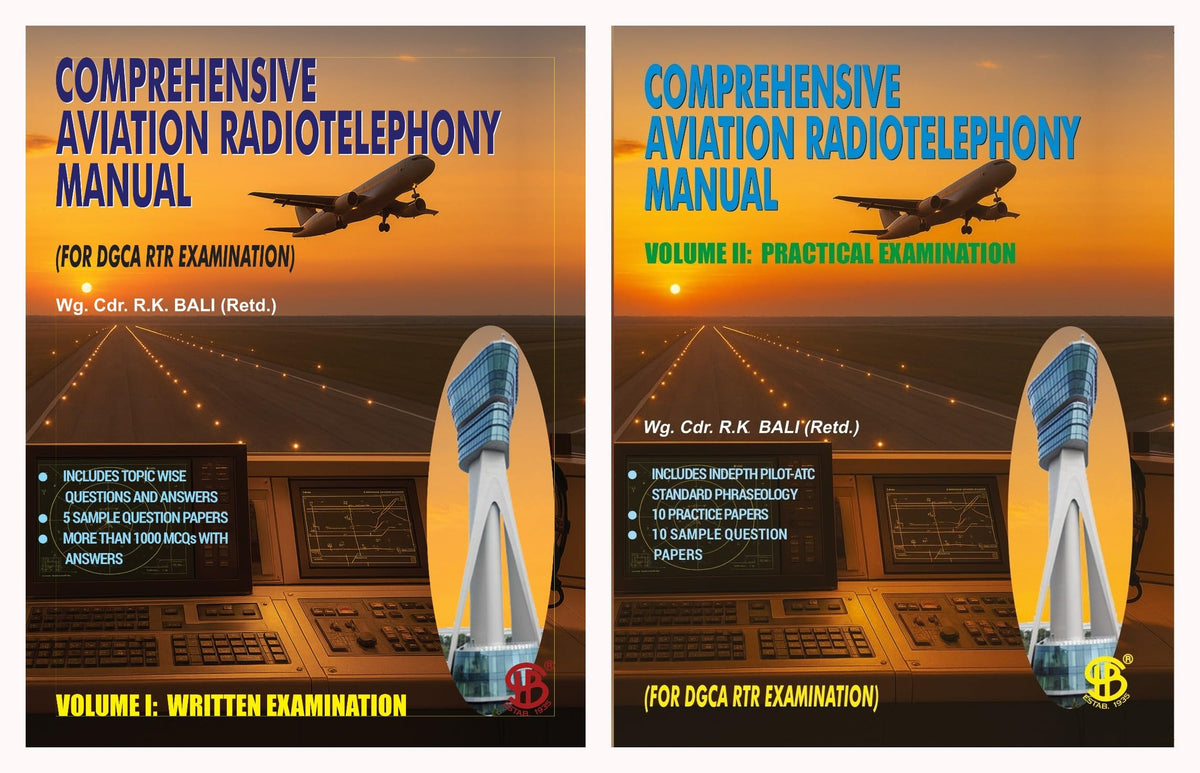 Comprehensive Aviation Radiotelephony Manual (Vol. 1 Written + Vol. 2 Practical Examination) 2026 Edition | As per DGCA India RTR Syllabus | Set of 2 Books