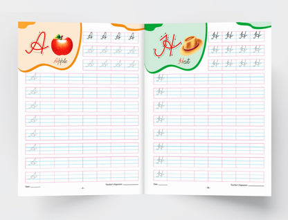 InIkao Cursive Writing Book on Capital & Small Letters for Kids Age 3+ Years | Trace and Write Handwriting Practice Workbook on English Alphabet Cursive Capital & Small Letters