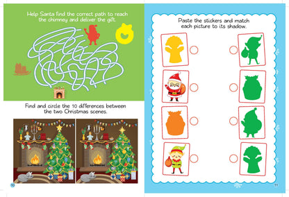 My Big Sticker And Activity Book: Christmas Sticker and Activity Book - Learning Activity Books for Kids 4+ Years - Early Learning Books