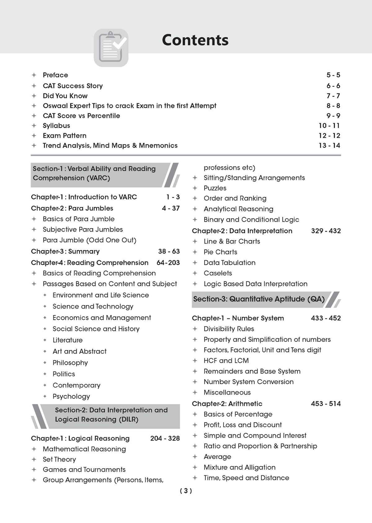 Oswaal CAT (COMMON ADMISSION TEST) | 10 YEARS’ | Chapterwise & Topicwise | Solved Papers | Question Bank | 2008 & 2017 - 2025 | (For 2026 Exam)