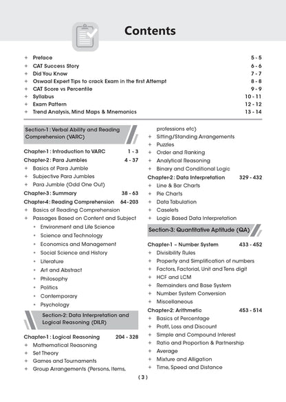 Oswaal CAT (COMMON ADMISSION TEST) | 10 YEARS’ | Chapterwise & Topicwise | Solved Papers | Question Bank | 2008 & 2017 - 2025 | (For 2026 Exam)
