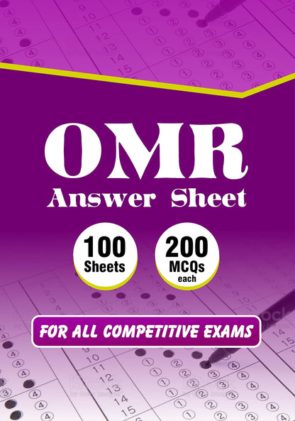 OMR Sheet for all competitive exams - 100 sheets, 200 MCQs each