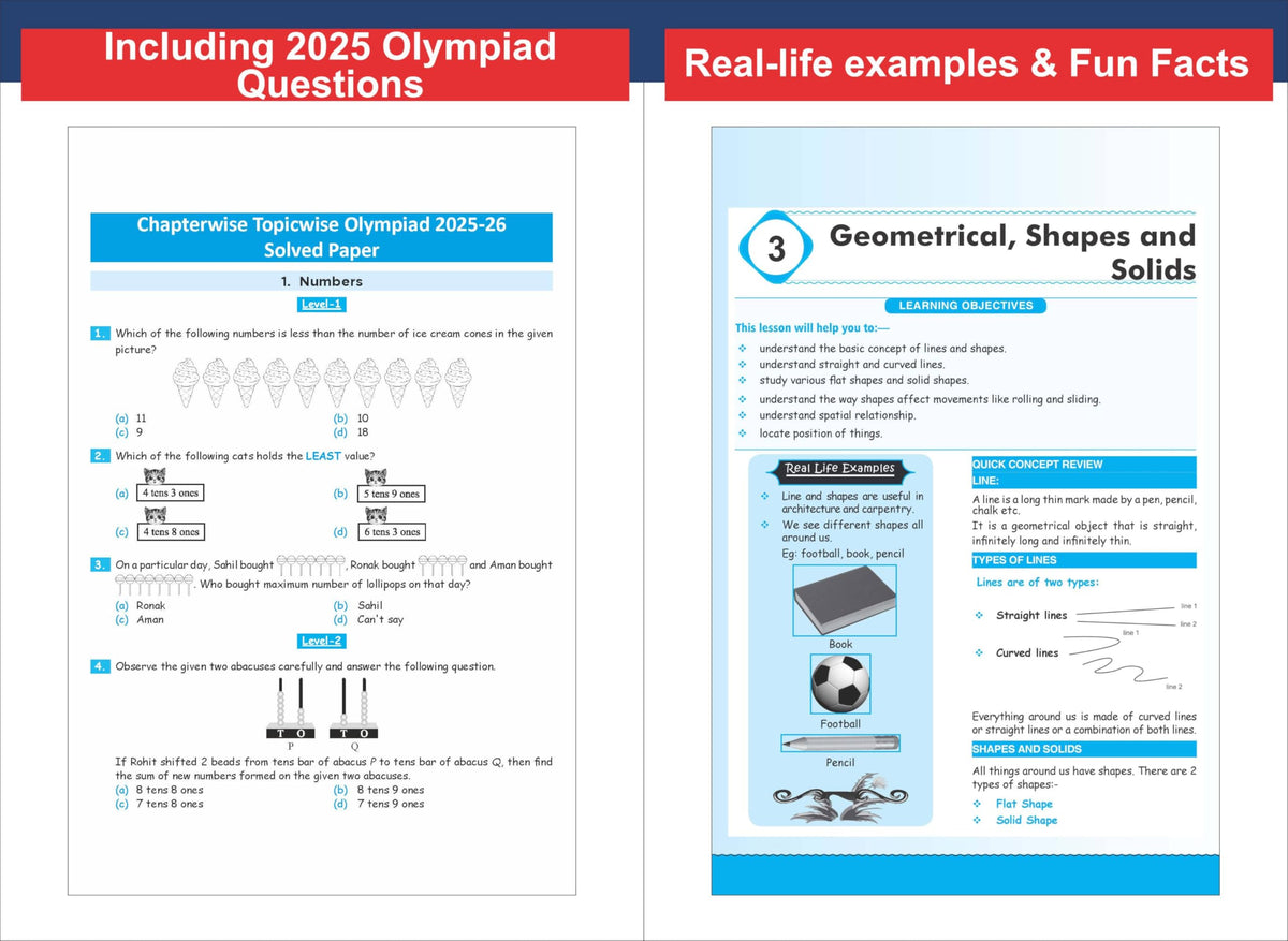 Disha Olympiad Champs Mathematics Class 1 with Chapter-wise Previous 13 Year (2013 - 2025) Questions 6th Edition | Complete Prep Guide with Theory, PYQs, Past & Practice Exercise