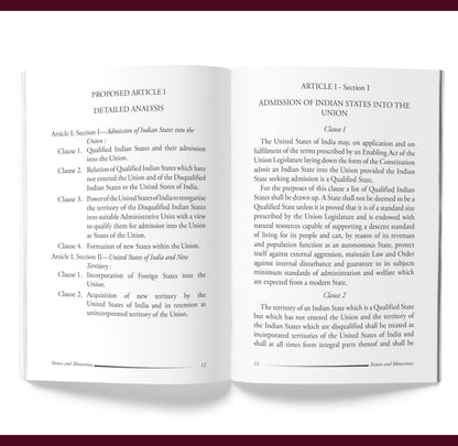 States and Minorities | Dr. B.R. Ambedkar | English Paperback | The Original Edition | State And Minorities by BR Ambedkar | Their Mechanism, Genesis ... photo frame statue combo set ??? ??????? Lang