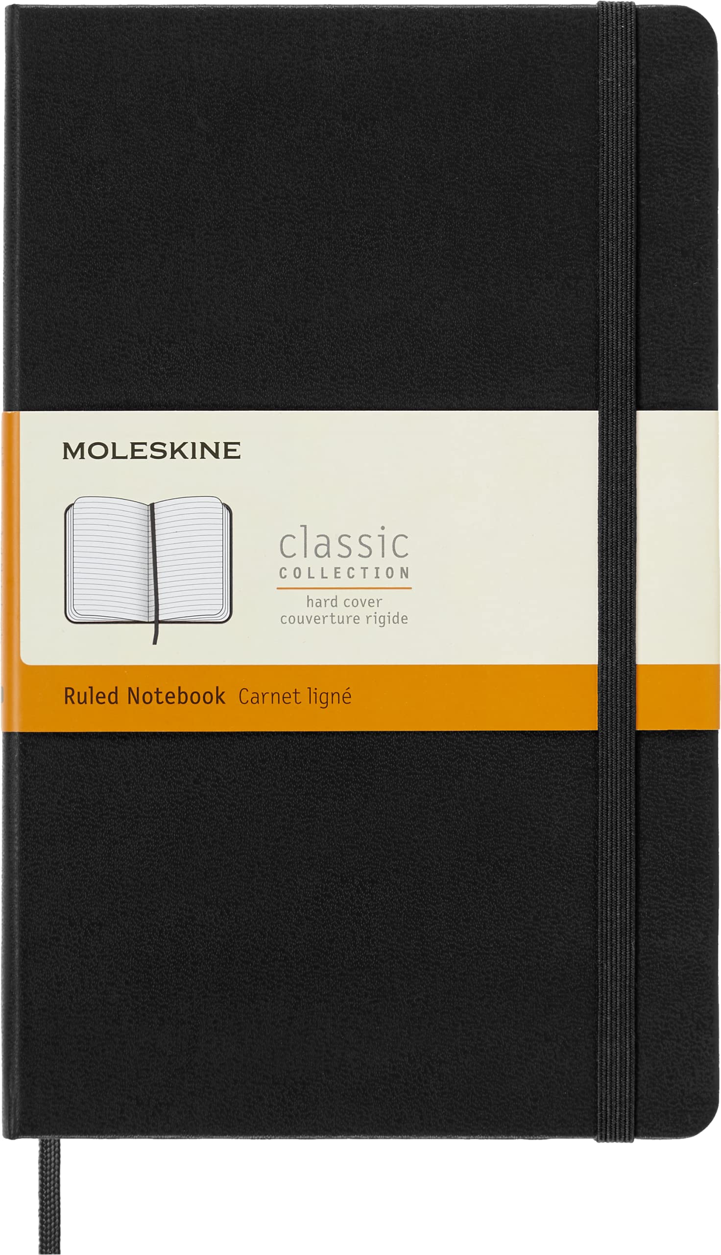 Moleskine Classic Notebook, Hard Cover, Large (5" x 8.25") Ruled/Lined, Black, 240 Pages book cover