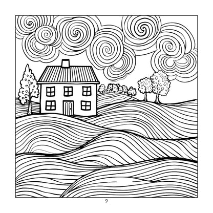 Mindfulness Nature Art: A Colouring Book for Adults - Ocean Wave Art - Mind Relaxing, Stress Relieving Coloring Book - Fine Print