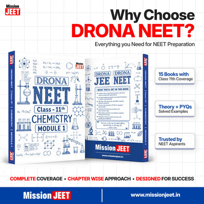 MISSION JEET DRONA NEET MODULE | Class 11 | Complete NEET Preparation Physics, Chemistry, Botany & Zoology Modules Combo Set of 15 Books